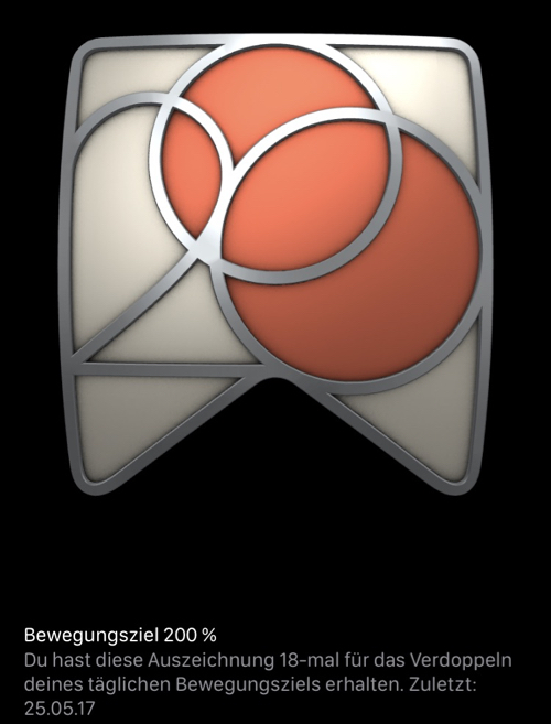 Selbstexperiment Bewegungsziel 200 Prozent